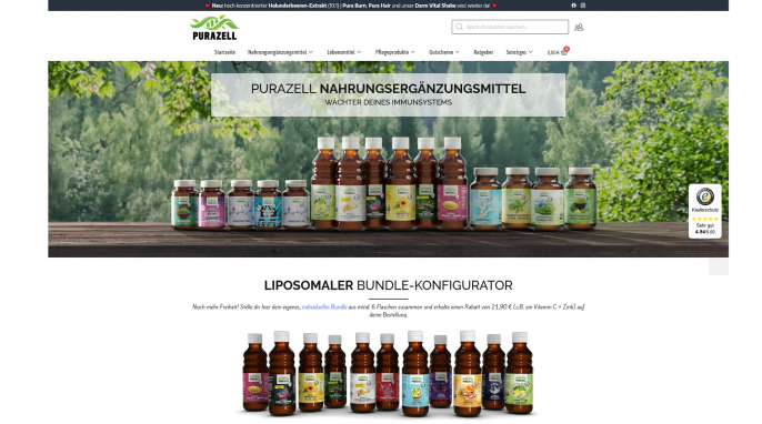 Purazell Nahrungsergänzungsmittel, purazell.de, 18.11.2021 Purazell Nahrungsergänzungsmittel, purazell.de, 18.11.2021