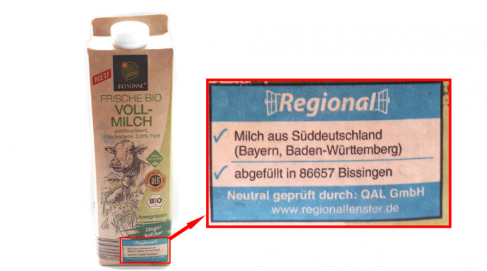 Regionalwerbung, Norma Bio Sonne Biovollmilch 