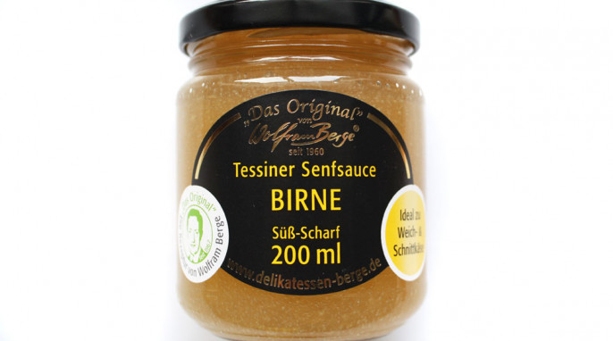 Tessiner Senfsauce, Beispiel Fruchtart Birne