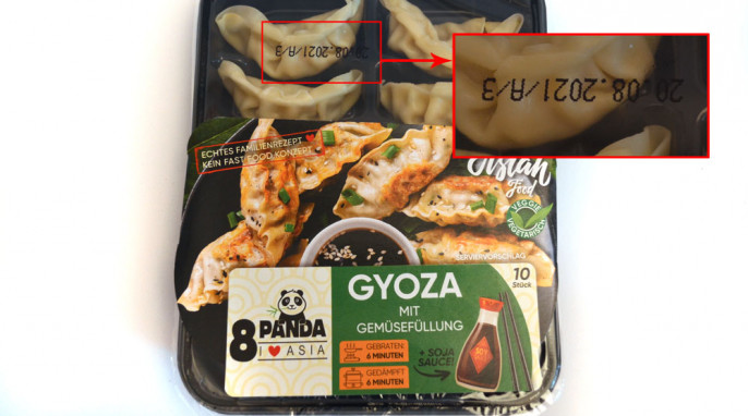 Verbrauchsdatum, 8 Panda Gyoza mit Gemüsefüllung