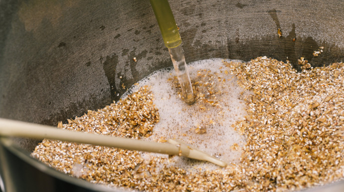 Malz beim Bierbrauen