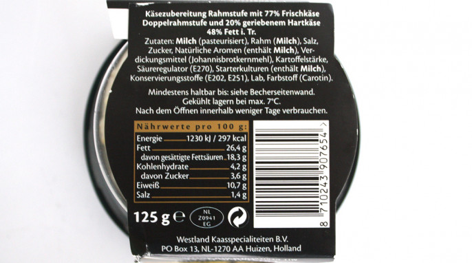 Bezeichnung + Zutaten , Old Amsterdam Frisch & Käse 