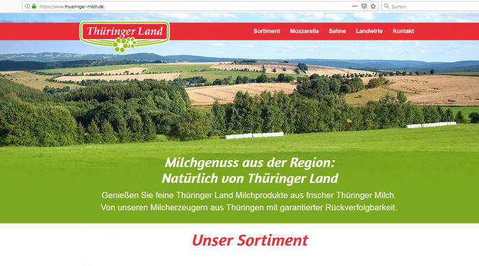 Werbung, thueringer-milch.de, 12.03.2019