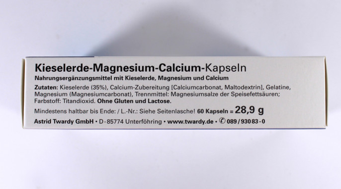Twardy Kieselerde-Magnesium-Calcium-Kapseln 