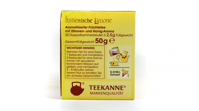 Bezeichnung, Teekanne Italienische Limone