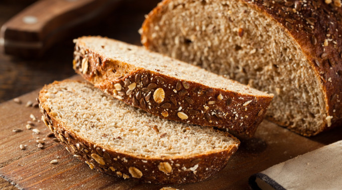 aufgeschnittenes Bio-Brot