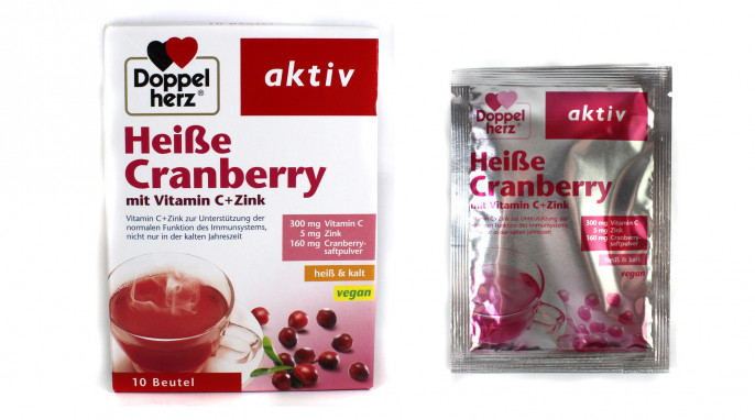 Portionsbeutel, Doppelherz® aktiv Heiße Cranberry mit Vitamin C + Zink