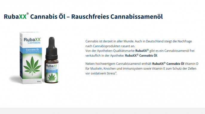 RubaXX® Cannabis Öl, rubaxx-cannabis.de, 19.04.2022 