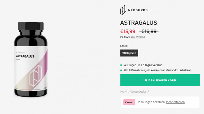 Neosupps Astralagus, neosupps.com, 24.02.