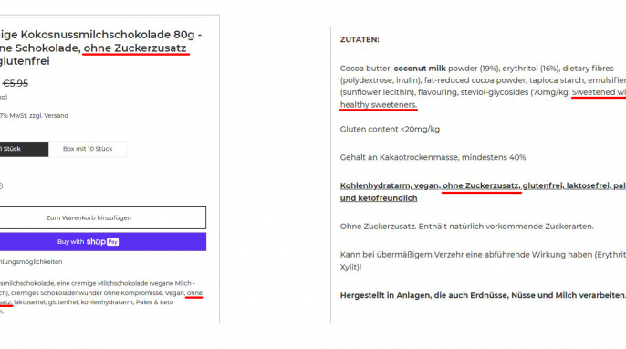 Angebot Elly Momberg Kokosnuss-Creme-Schokolade, 80 g, elly-momberg.com