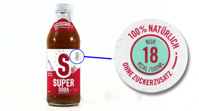 Super Soda, Beispiel Sorte Granatapfel Jiaogulan 