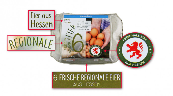 Frische regionale Eier aus Hessen 