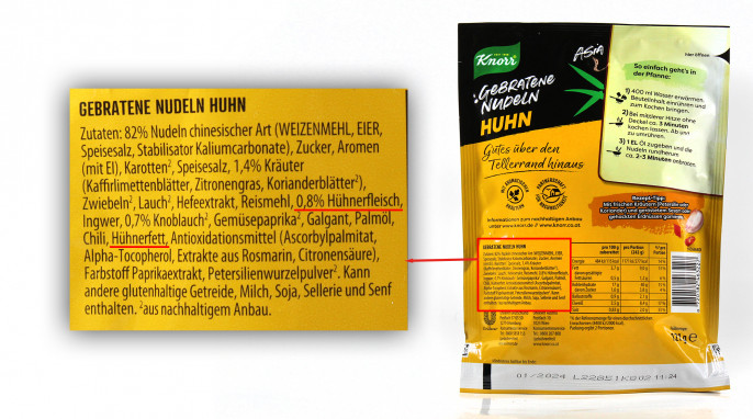 Knorr Asia Gebratene Nudeln Huhn