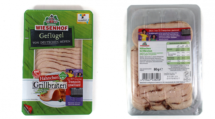 Wiesenhof Geflügelerzeugnis, Beispielsorte Grillbraten