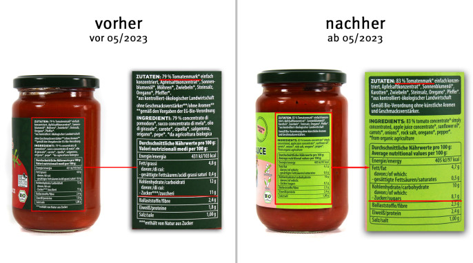 alt: Bio-Zentrale BioKids Tomatensauce, bis 05/2023; neu: ab 05/2023