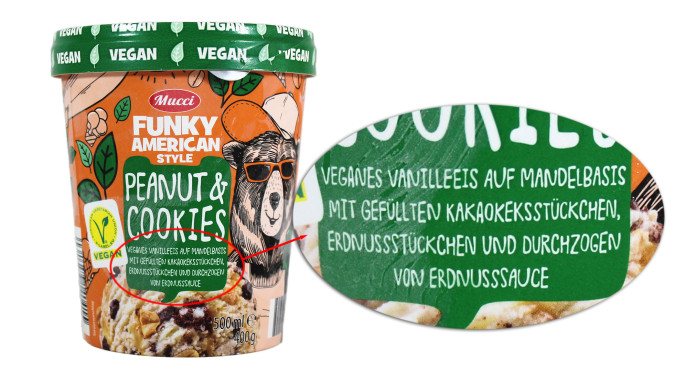 Bezeichnung, Mucci Funky American Style Peanut & Cookies