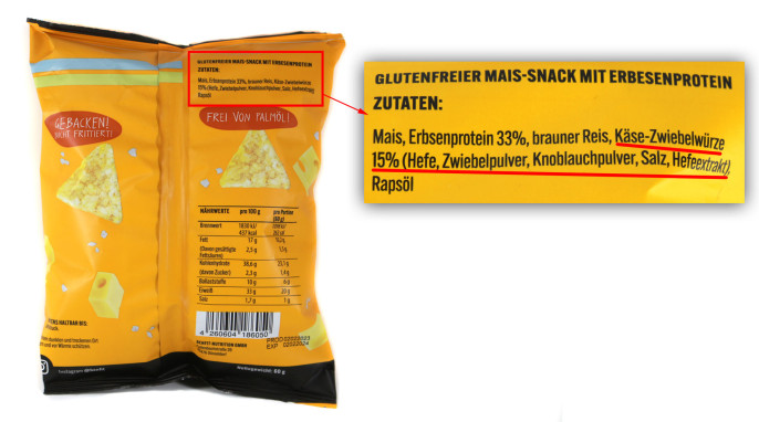 Zutaten, BenFit Vegane Tortilla Style Chips Vegan Cheese