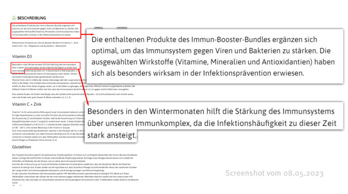 Liposomales Immunbooster Bundle, purazell.de, 08.05.2023 