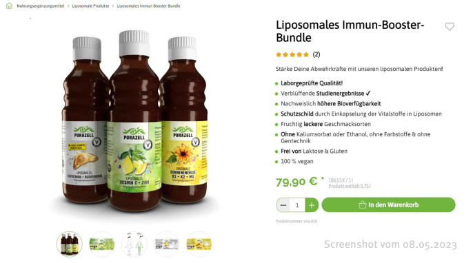 Liposomales Immunbooster Bundle, purazell.de 