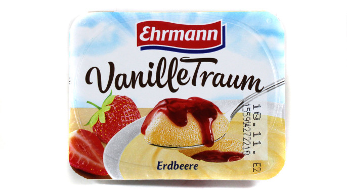 Ehrmann VanilleTraum, Beispiel Sorte Erdbeere 