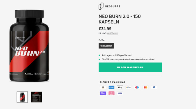 Neosupps NeoBurn 2.0