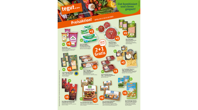 Deckblatt, tegut Angebotsprospekt KW 27, 03.-08.07.2023