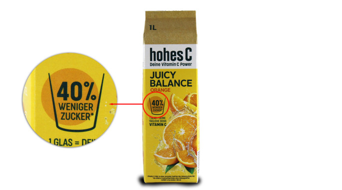 Bezeichnung, hohes C Juicy Balance Orange