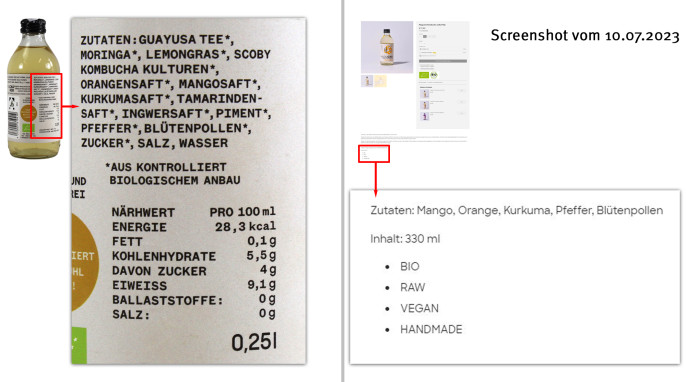 Zutaten + Nährwerte + Nettofüllmenge, Kulcha Magucha Kombucha Jolly Polly Nährwerthinweis + Zutaten + Nettofüllmenge, Kulcha Magucha Kombucha Jolly Polly, thekulchaboxstore.com, 10.07.2023