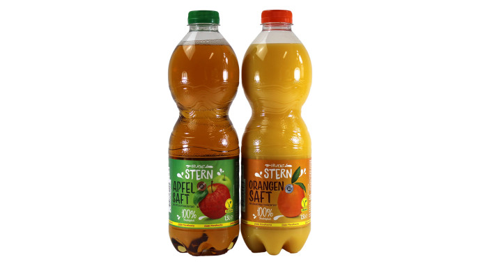 Netto Frucht Stern Apfel- und Orangensaft