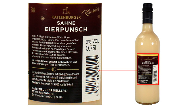 Rückseite, Katlenburger Klassiker Sahne Eierpunsch