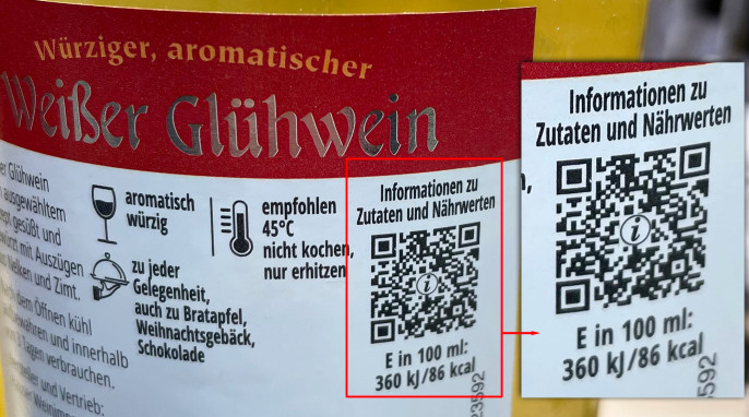 Kalorienangaben auf Wein