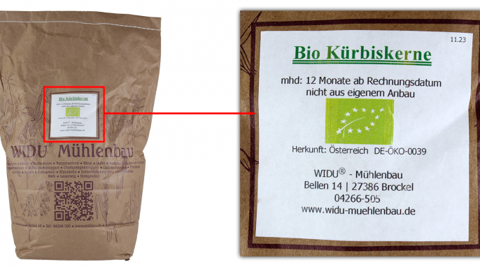 Bio Kürbiskerne, widu-muehlenbau