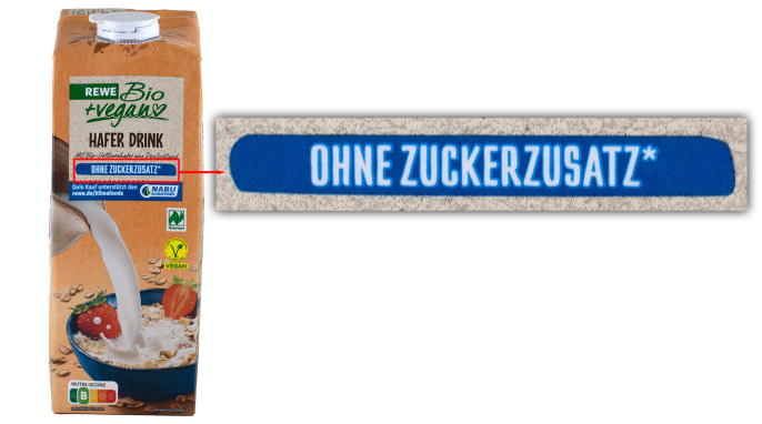 Rewe Bio + vegan Hafer Drink ohne Zuckerzusatz*