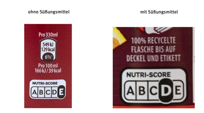 Nutri-Score, PepsiCo Schwip Schwap Cola & Orange 