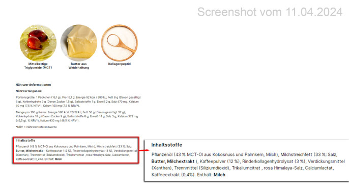 Zutaten, It works! Keto Coffee, mamizauber.itworkseu.com, 11.04.2024