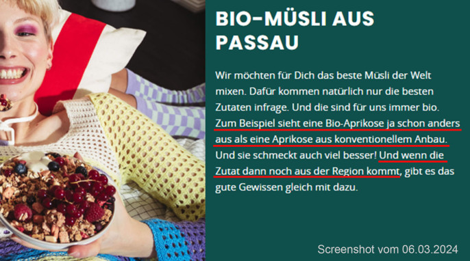 Werbung, Mymuesli Immunity Superfood Crunchy, Mymuesli.com, 06.03.2024 