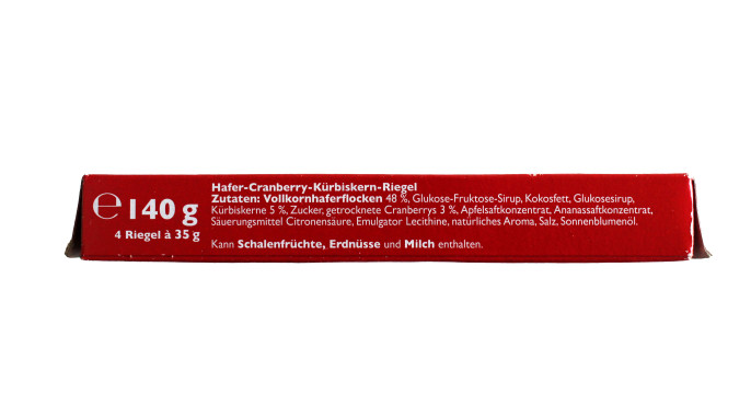 Füllmenge, Corny Haferkraft 4er Pack