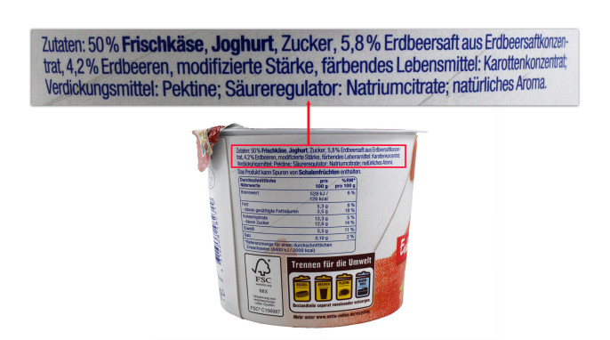 Zutaten, Gutes Land Quarkiger Genuss Erdbeere