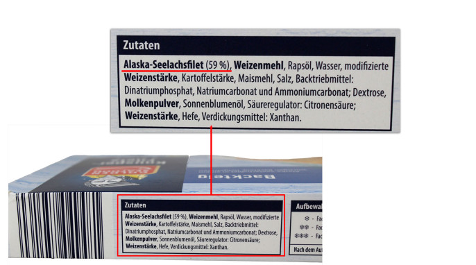 Zutaten, Golden Seafood Knusperfilets