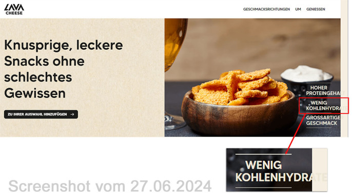 Beschreibung, Lava-Käse Sauerrahm Zwiebel, lavacheese.com, 27.06.2024