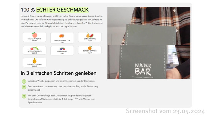 Gebrauchsanleitung, JuiceBox ™ Light, juice-box.at, 23.05.2024