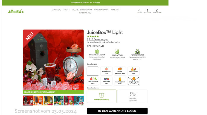 Angebot, JuiceBox ™ Light, juice-box.at, 23.05.2024