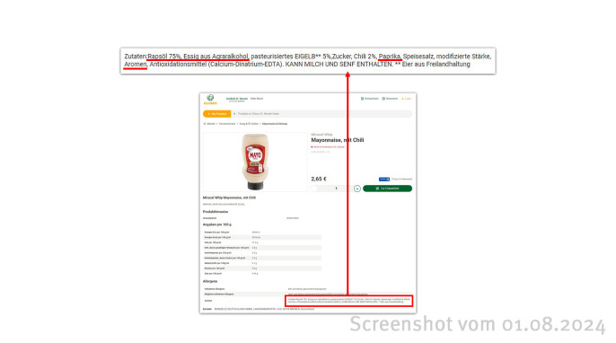 Zutaten alt, Miracel Whip Mayo Chili, Produkte.globus.de, 01.08.2024 