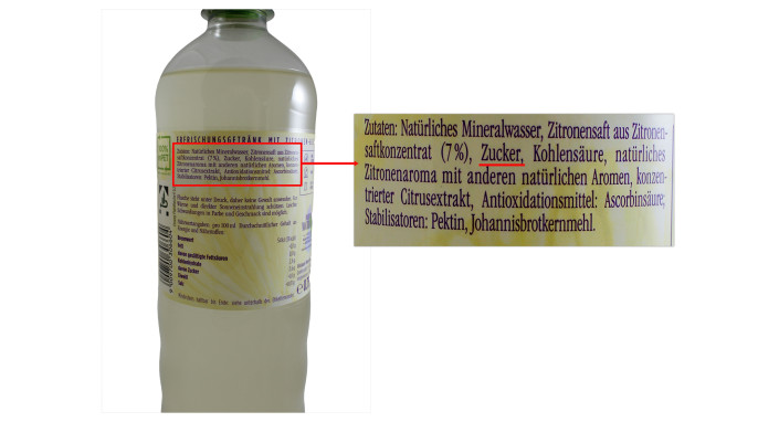 Zutaten, Vöslauer Balance Juicy Zitrone