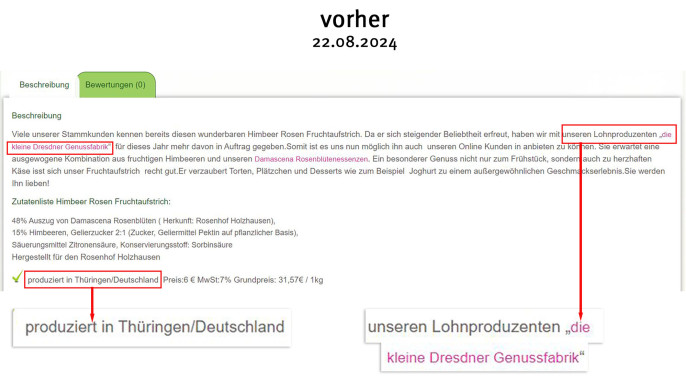 alt: Angebot Himbeer Rosen Fruchtaufstrich, Rosenhof-holzhausen.de, 22.08.2024; 