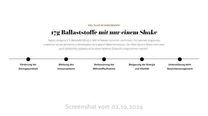 Werbung 4, mybacs Daily Greens, Mybacs.com, 02.10.2024