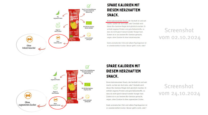 Werbung 1, Malunt Bio-Gemüse-Riegel Pikante Paprika, Malunt.com, 02.10.2024