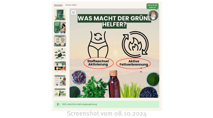 Werbung, Grüne Helfer, Vitafant.com, 08.10.2024