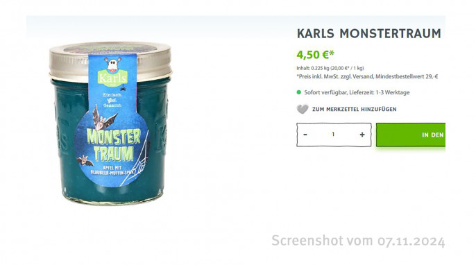 Karls Monstertraum, Karls-shop.de, 07.11.2024 