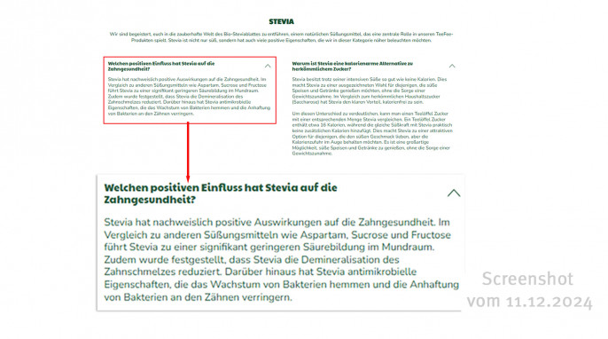 FAQs, Tee-fee.de, 11.12.2024 